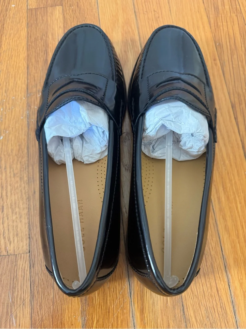 COLE HAAN MEN’S DRESS PENNY LOAFERS (Black, 10D)